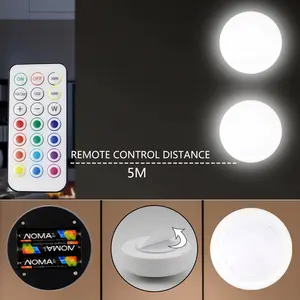 1+6 Best-selling ABS Home LED Lights Round Decorative Lighting Indoor Remote Control Downlights