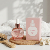 Flacon compte-gouttes en verre dépoli coloré en forme de boule 10ml 20ml 30ml 50ml pour sérum, huile de croissance capillaire et nutriments capillaires