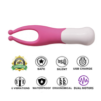 Vibrateur pour femmes à commande manuelle, moteur unique, stimulation double tête, 9 vitesses, prise USB/DC, étanche IPX5, port de charge, silencieux 40 dB