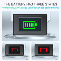 Indicateur de capacité de niveau de batterie testeur de véhicule électrique PZEM-029 affichage de symbole DC tension personnalisée 5-50V