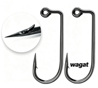 Accessoires de pêche : Hameçons à mouche en acier au carbone pour eau salée, à tige courbée à 90 degrés