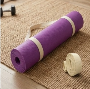 Tapis de yoga sportif en EVA de 4 mm, durable, imperméable, pour la maison, la salle de sport, le Pilates, les étirements, l'entraînement d'équilibre, avec absorption des chocs - Product Image 1
