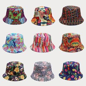 Nouveau Chapeau Bob Réversible Unisexe en Coton Imprimé Floral Pliable pour Adulte, Protection Solaire Extérieure, Vente en Gros 2022 - Product Image 3