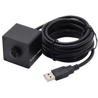 ELP Webcam Fisheye 13MP 3840x2880, casing Mini untuk Robot ATM kios mesin industri HD pengawasan USB untuk Windows
