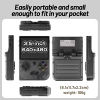 Konsol Video Game Portabel RG35XX Plus Terlaris, Layar 3.5 Inci, Penyimpanan Internal 64GB/128GB, 5000+ Game, Mendukung HD