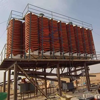 Concentrateur par gravité à spirale en fibre de verre à zéro consommation d'énergie pour le traitement de l'or, de l'étain, du tungstène, du chromite et du minerai de fer