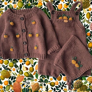 Ensemble de Combinaison Bébé à Capuche Florale Mode Automne 2 Pièces en Coton Tricoté Vêtements Bébé Nouveau-né Chapeau - Product Image 3