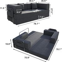 Multifunktionales Modernes Modulares Schlafsofa mit Komprimierbarer Schaumstofffüllung für Apartments