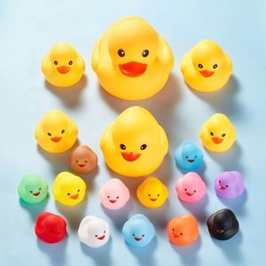 Factory Direct Custom Shape LogoPlastic Baby <b>Bath</b> Squeaky Colorful Little Yellow Duck Gift - Product Image 6