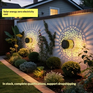Cross Border for Solar Mandala Sunflower <b>Wall</b> <b>Light</b> <b>With</b> IP65 Inductive <b>Switch</b> & Warm <b>Light</b> for Garden & Landscape Decoration ZY - Product Image 5