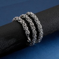 Colliers pour Hommes en Acier Inoxydable à Maillons O Épais et Complexes, Motif Os de Dragon Tressé, Bijoux Personnalisés Chic 2026 MGBC1136