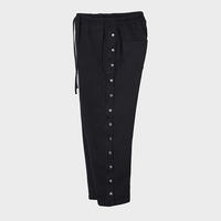 Celana kargo katun kelas berat grosir pabrik pakaian pria desain kancing samping kustom celana kargo taktis kaki lebar