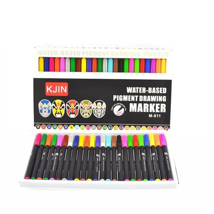 24 Kleur Veranderd Verf Art Marker Pennen Magic Borstel Markers Voor Kinderen Tekenen Met Aangepaste Verpakking Printing