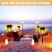 Torche solaire imperméable à 96 Led, décoration extérieure, lumière de flamme vacillante, torche solaire pour chemin de jardin