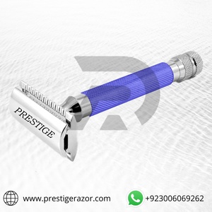 มีดโกนสแตนเลสขอบคู่3ชิ้นคลาสสิกปลอดภัยพร้อม1548โกนหนวดศักดิ์ศรีชุบโครเมียมสำหรับโกนหนวดทั้งร่างกายและบิกินี่ - Product Image 5