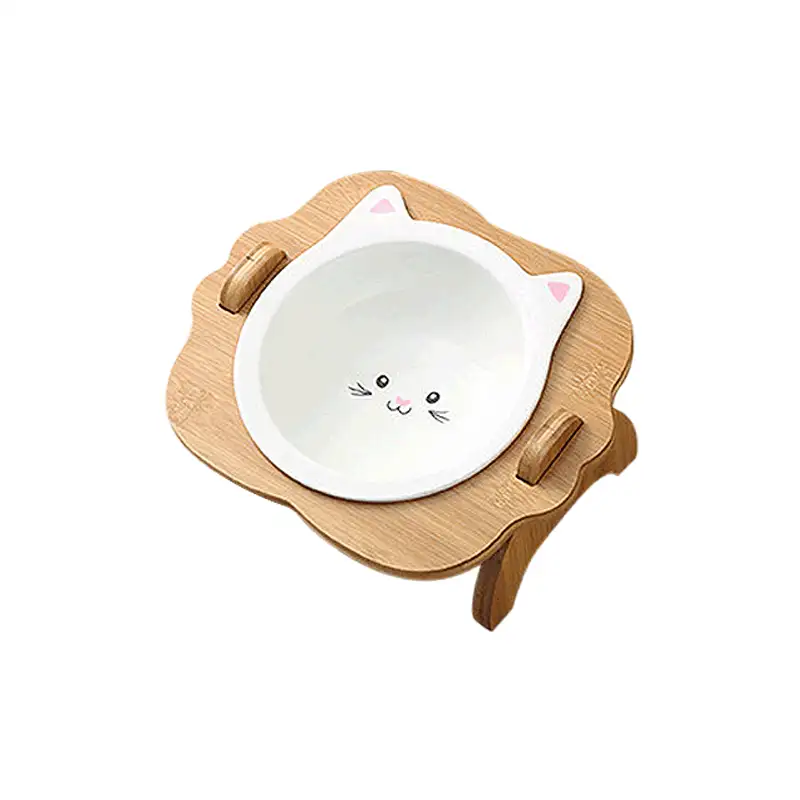 도매 개 세라믹 애완 동물 그릇 스탠드 Gamelle 채팅 더블 제기 승화 고양이 개 세라믹 애완 동물 그릇