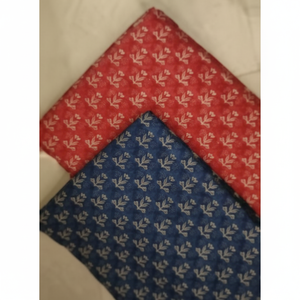 Tissu en coton premium rouge et bleu imprimé à la main, fait à la main, nouvelle collection de haute qualité 99% au prix de gros - Product Image 1