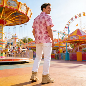 Disfraz de Cosplay de Nick Wilde de Zootopia, Conjunto de Camisa Rosa, Pantalones, Corbata, Diadema y Gafas, Unisex para Adultos, Primavera 2026 - Product Image 4