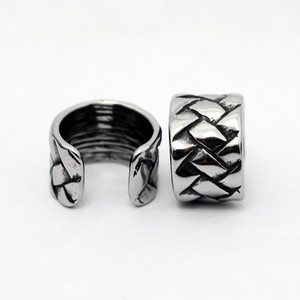 yunnique Geometric Stud Earrings Tibetan <b>Silver</b> Men Women Fashion Jewelry Box Pattern Earrings 316 Stainless Steel - Product Image 2