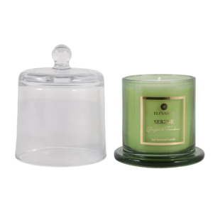 Candela Profumata ELEVARRE Serene in Barattolo di Vetro da 6oz con Coperchio, Fragranza Zenzero e Tambour - Product Image 3