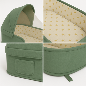 Katlanabilir bebek yatağı & bebek bezi çantası | Cibinlik & gölgelik su geçirmez Oxford kumaş ile taşınabilir seyahat bassfabric - Product Image 3