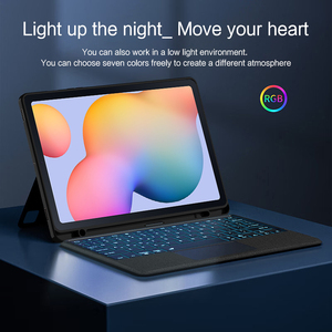 Commercio all'ingrosso della fabbrica custodia intelligente in pelle PU BT tastiera Wireless per Samsung <span class=keywords><strong>Galaxy</strong></span> Tab <span class=keywords><strong>S6</strong></span> <span class=keywords><strong>Lite</strong></span> 10.4 "SM-P610/P615 - Product Image 3