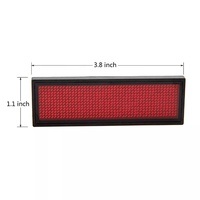 Placa de Identificación LED Programable con Control por Aplicación USB, Mini Placa LED con Imán y Pin, Letrero con Mensaje Desplazable, LED Recargable