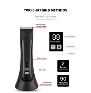 Tondeuse à cheveux pour hommes <span class=keywords><strong>Rasoir</strong></span> électrique étanche humide/sec lavable avec écran LCD Tondeuse à cheveux électrique Manscaping Trimmer - Product Image 5