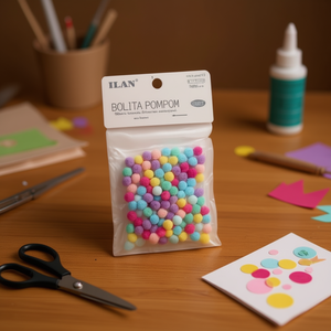 Il Bolita Pompom 0.8cm Colore Macaron 100 Pezzi Decorazione Artigianale - Product Image 2