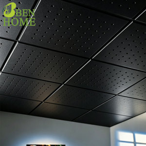 <span class=keywords><strong>Pannelli</strong></span> Acustici in Fibra Minerale Nera, Assorbenti e Decorativi per Controsoffitti a Griglia per Uffici e Interni Domestici - Product Image 2