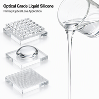 Caoutchouc de silicone liquide optique haute transparence DSA-7140, dureté Shore A 40, pour injection et moulage de lentilles optiques