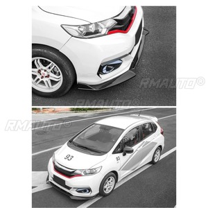<b>Car</b> Front Bumper Lip <b>Diffuser</b> Spoiler Glossy Black Modification Part for Honda Fit 2018-2020 Bumper Protector <b>Car</b> Accessories - Product Image 3