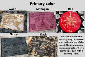 Tabla de Péndulo de Madera, Herramientas de Adivinación para Prácticas Espirituales y Ocultas, Decoración de Altar para Brujas y Wiccanas, Tabla de Adivinación - Product Image 6