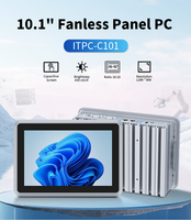Panel PC Industrial Táctil Capacitivo de Aluminio de 10.1 Pulgadas, Intel Celeron J1900, HD-MI, 2 LAN, RS232/485, IP65, para Señalización Digital