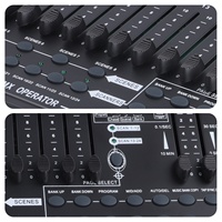 U'King Noir MIDI Opérateur 384 Canaux Lumière DMX Contrôleur éclairage de scène Console Lumières principales mobiles