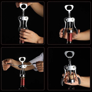 Ouvre-bouteille en zinc C384 pour la maison, accessoires pour bière et vin, outils de cuisine, gadget, tire-bouchon en métal – Vente en gros - Product Image 5