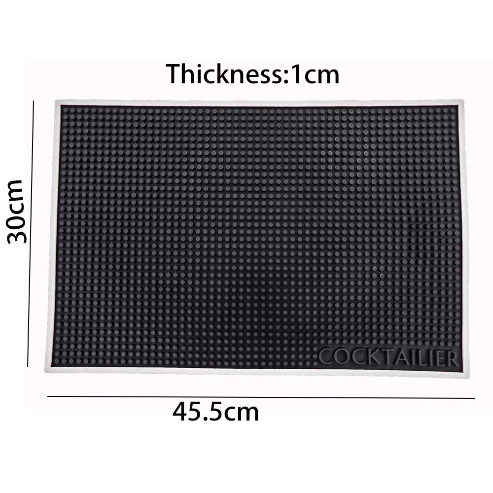 45.5x30.5x1cm white edge bar mat