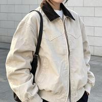 Veste de travail en toile brodée vintage personnalisée, automne-hiver