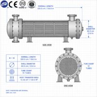 Intercambiador de Calor Tubular Sanitario para Enfriamiento de Vino y Cerveza, Control de Fermentación, SS304, Certificado ASME y CE