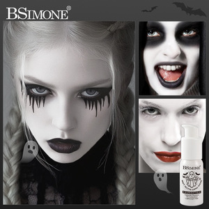 Fondotinta liquido <span class=keywords><strong>bianco</strong></span> puro per trucco da palcoscenico, correttore, fondotinta, trucco ultra <span class=keywords><strong>bianco</strong></span>, pittura per il viso, copertura facile - Product Image 4