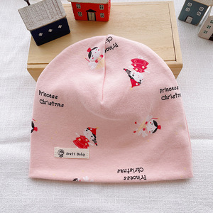 Cappello da bambino primavera autunno sottile monostrato cappello da bambino in cotone lavorato a maglia in cotone traspirante bandane etniche stampate con motivo animale dei cartoni animati - Product Image 5