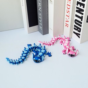 Vashine 3D imprimé créatif PLA point Dragon jouets 3D figurine Toi coloré amical Flexible cristal créatif drôle jouets - Product Image 2