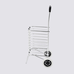 Chariot de supermarché portable à deux roues en alliage d'aluminium de grande capacité avec tige de traction - Product Image 3