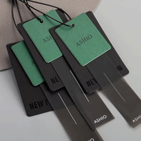 Ensemble d'étiquettes volantes de luxe à trois pièces pour balançoire Étiquettes de marque de vêtements imprimées avec logo personnalisé pour sacs et chaussures-Vente en gros de papier