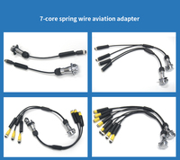 Câble spiralé robuste et étanche 6M 12V/24V noir 7 fils pour camping-car/caravane/remorque