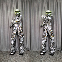 Costume de scène lumineux à LED avec technologie réfléchissante pour performance de danse alien