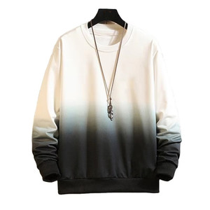 Elegante Casual Hombres Jogging Ropa deportiva Sudadera Hip Hop Punk Gradient Pullover Sudadera O Cuello para hombre - Product Image 2