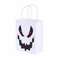 Sacs en papier personnalisés pour Halloween, sacs cadeaux en kraft avec poignées pour boutiques et emballages saisonniers