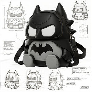 Sac Ita personnalisé en forme de chauve-souris gothique design avec fenêtre transparente sac à dos Ita personnalisé en forme de chauve-souris - Product Image 6