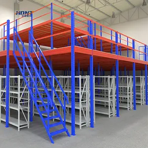 Промышленные складские стальные рабочие платформы для хранения на заказ, сверхмощная мезонинная напольная стеллажная система